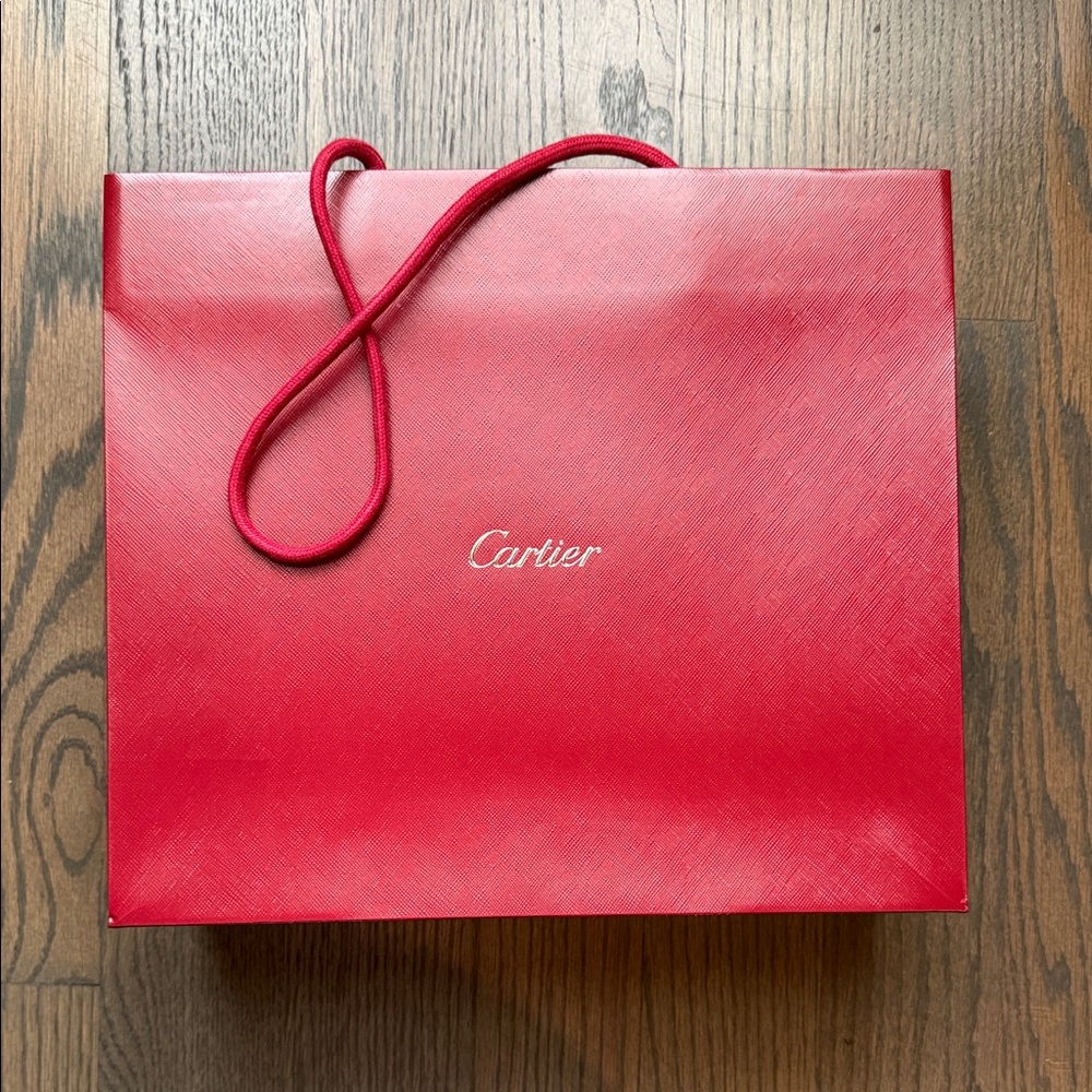 Cartier Red Tote Bag with Rope Handles